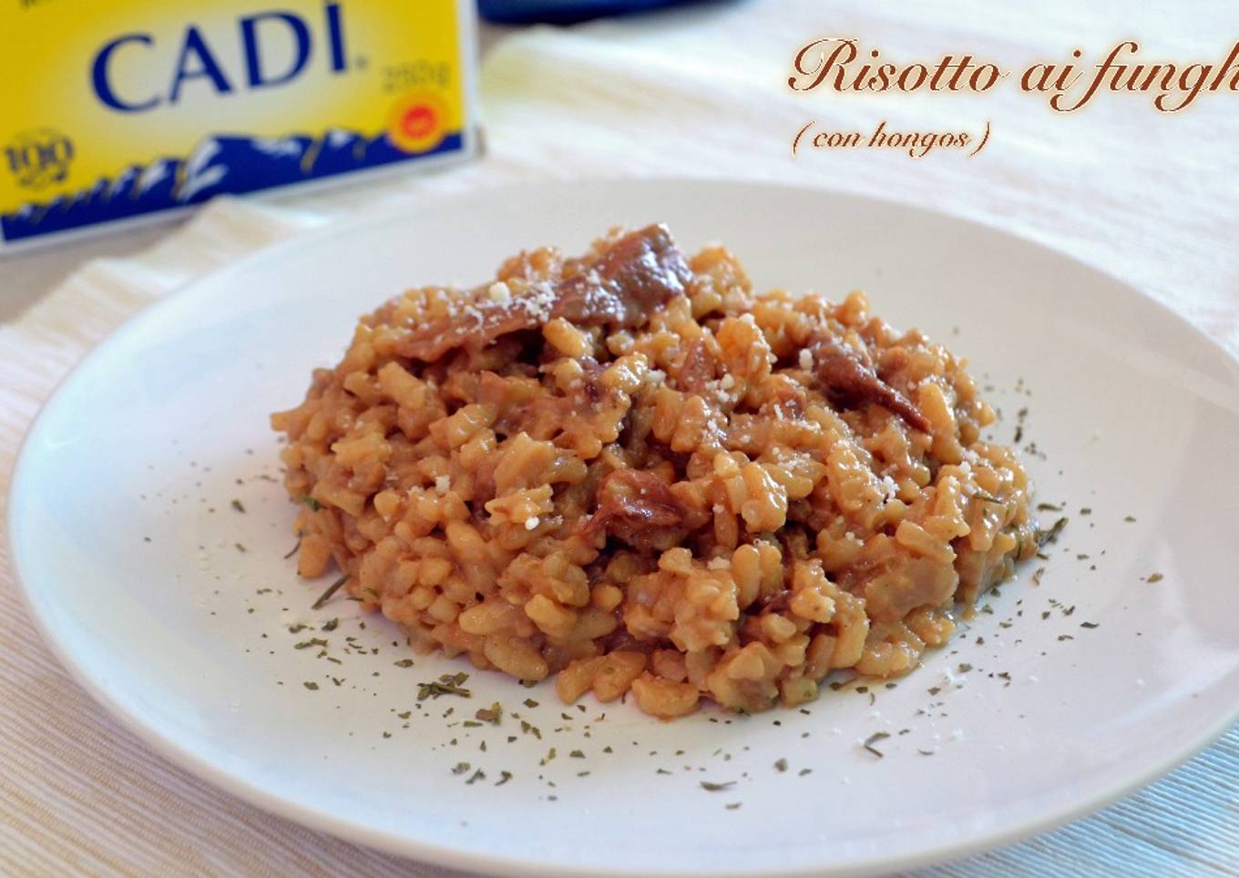 Risotto ai funghi (con setas). Thermomix