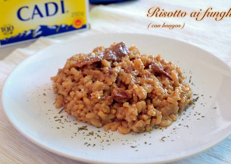 Risotto ai funghi (con setas). Thermomix