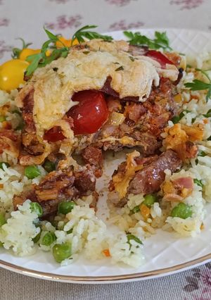 Tepsis rakott tarja szelet recept fotója