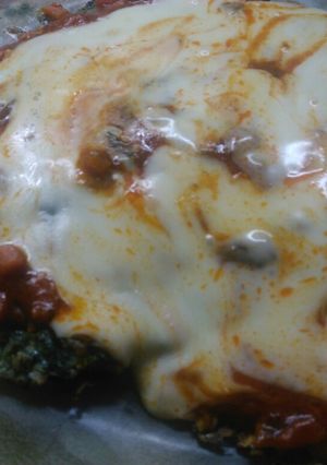 Una foto de Pizza de acelga sin harina