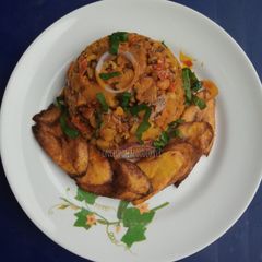 A picture of Fried Beans with Plantain.