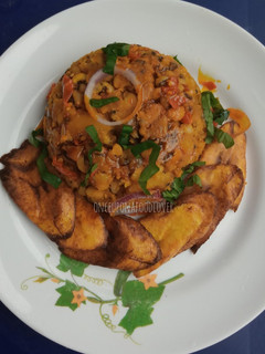 A picture of Fried Beans with Plantain.