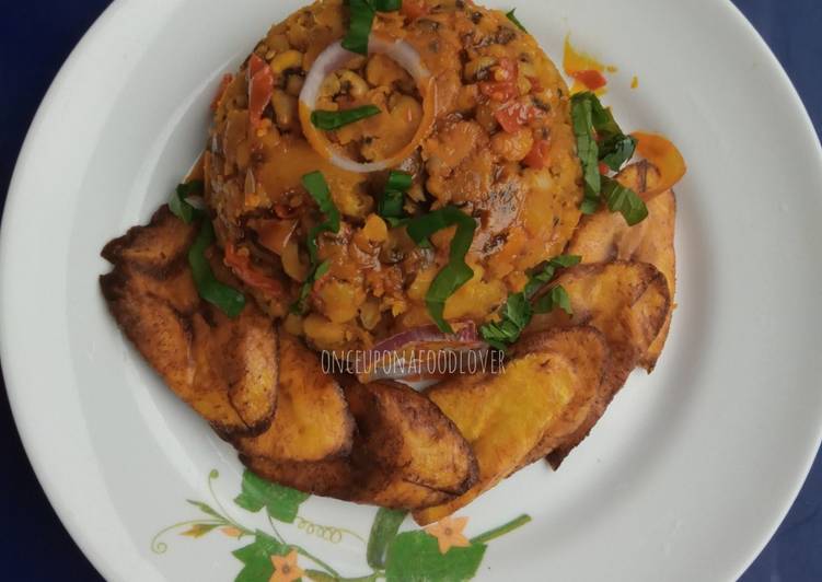 Fried Beans with Plantain