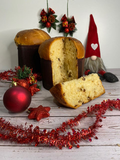 Una foto de Panettone de chocolate