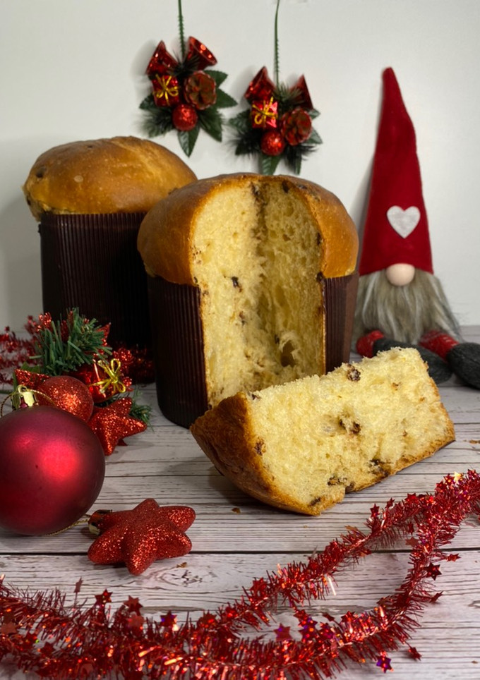 Una foto de Panettone de chocolate