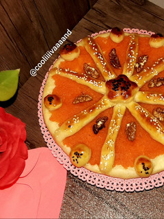 عکسی از دستور نان مارمالاد هویج به شکل تارت