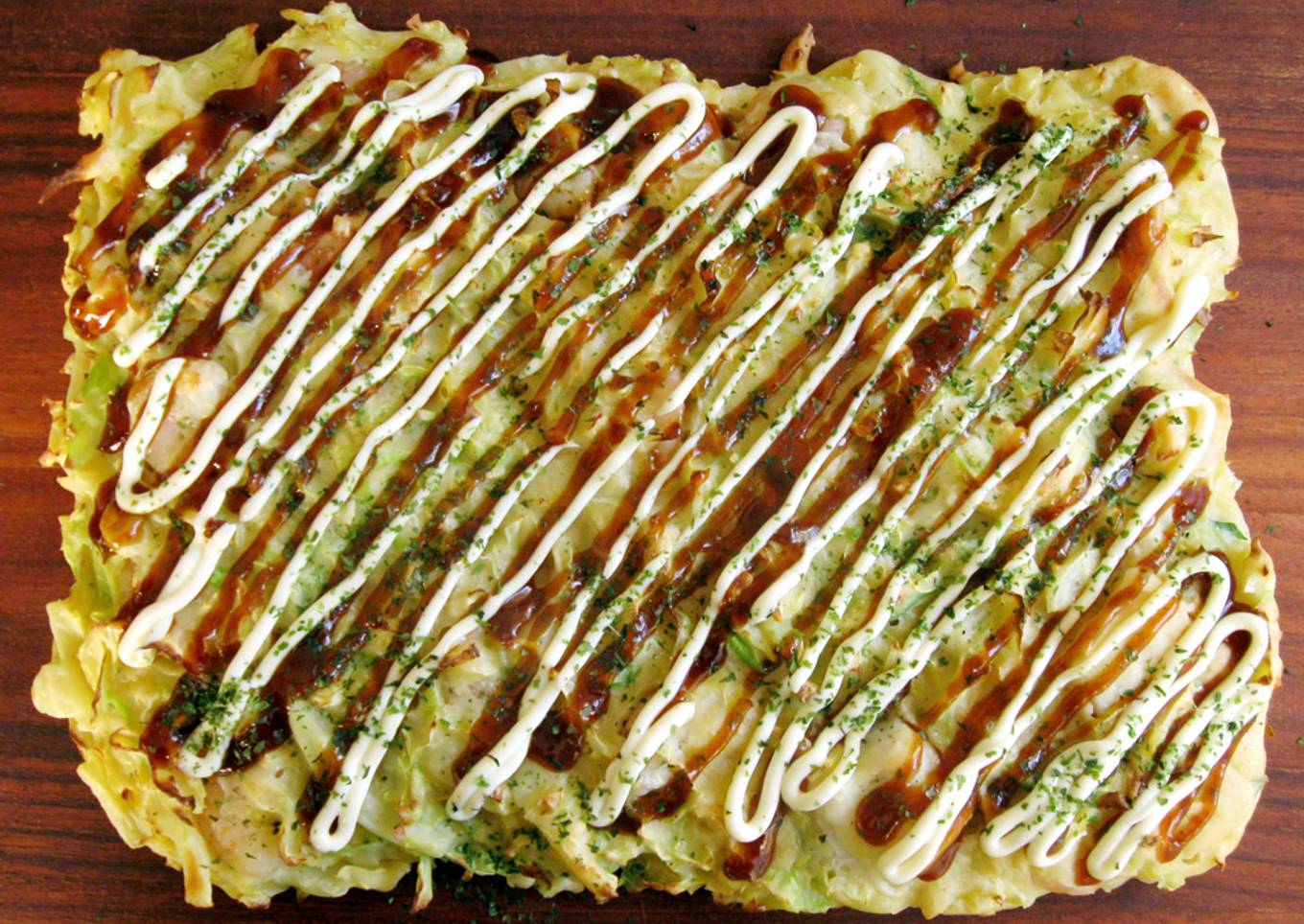 Oven-Baked Seafood Okonomiyaki