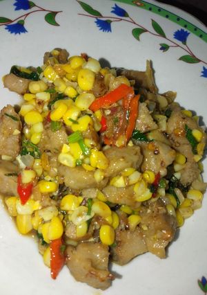 Foto resep Oseng jagung baso pedas manis