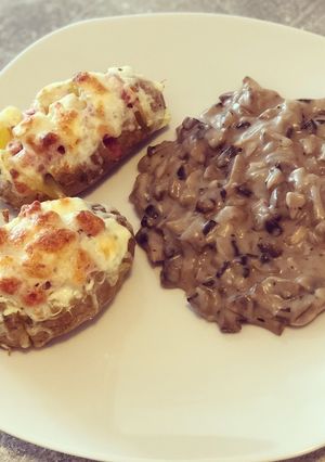 Sajtos sült burgonya recept fotója