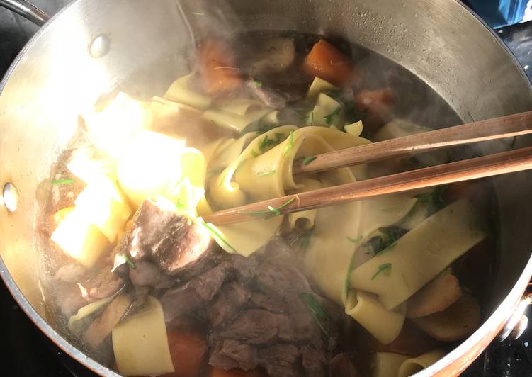 Easy lamb soup noodle (overnight, cook 5min) keto