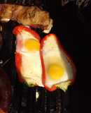 Morrones (ají) rellenos a la parrilla! 😚