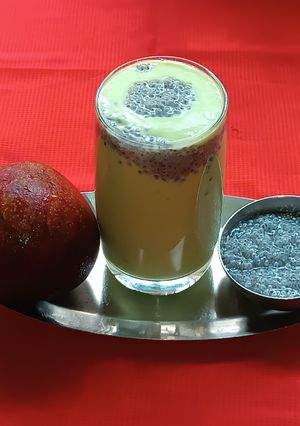 A picture of Sabja Avocado Shake.