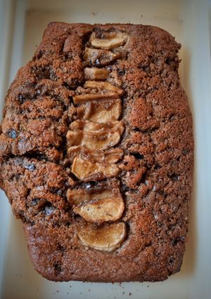 Una foto de Budín sano y proteico de manzana