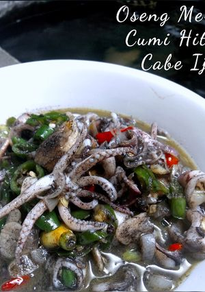 Foto resep Oseng Mercon Cumi Hitam Cabe Ijo