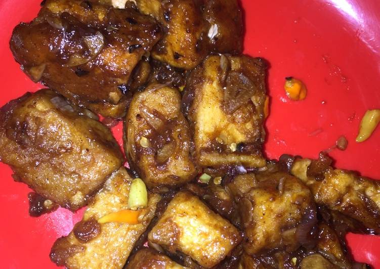 Tahu saori lada hitam