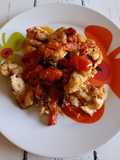 Chicken Strips with Roasted Peppers