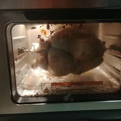 A picture of Buttermilk Brined Rotisserie Chicken.