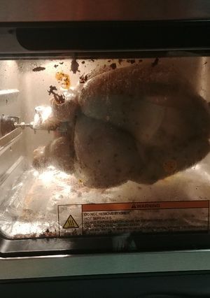 A picture of Buttermilk Brined Rotisserie Chicken.