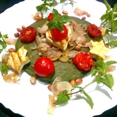 A picture of Savory spinach pancake.