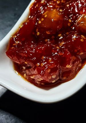 Una foto de MERMELADA De Tomates🍅y Uchuvas...!😛
