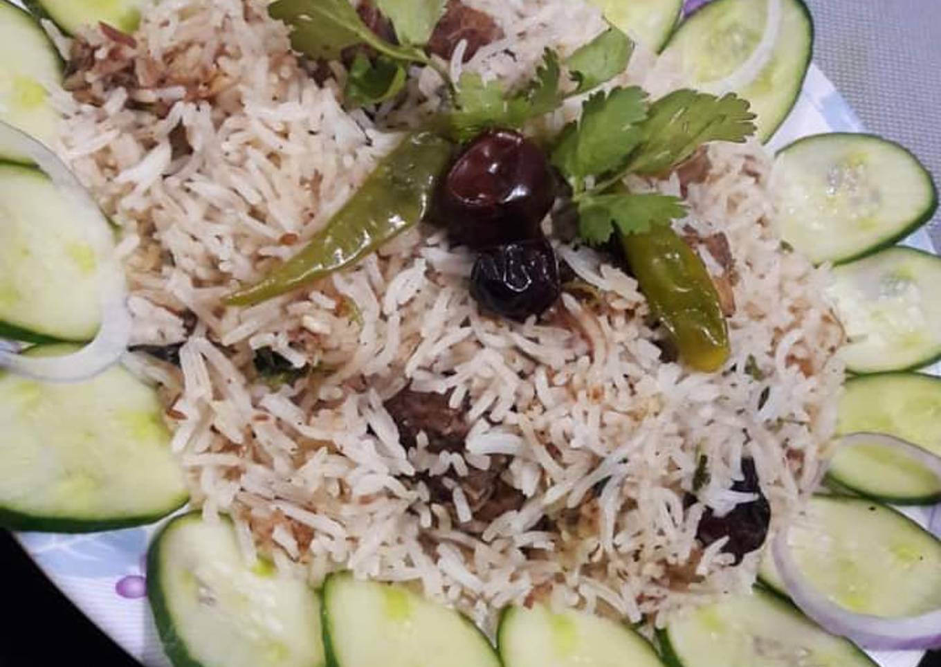 Beef white biryani