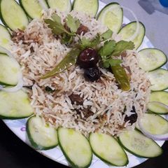 A picture of Beef white biryani.