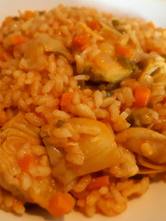 Una foto de Arroz con alcachofas