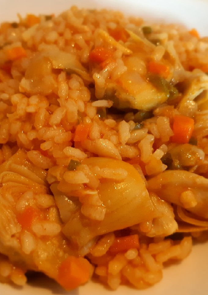 Una foto de Arroz con alcachofas