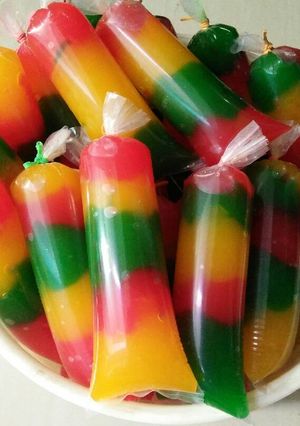 Foto resep Es lilin rainbow