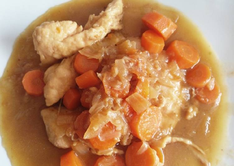 Pechuga de pollo con zanahorias 🥕