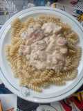 Fideos con salsa Parisien