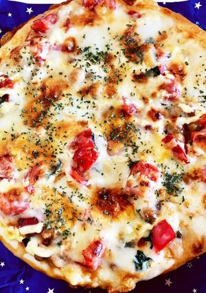 A picture of Healthy & Tasty Natto Pizza.