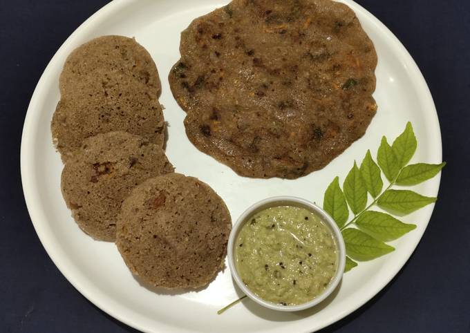 Recipe of Favorite Veg Ragi idli and uttapam