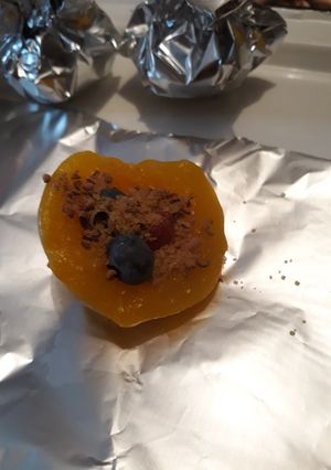 Zdjęcie przepisu Grillowane brzoskwinie.