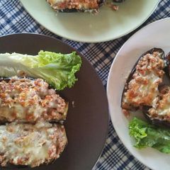 A picture of Stuffed aubergines.