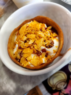 A picture of Katori chaat.