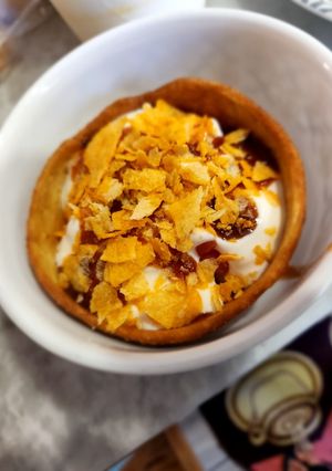 A picture of Katori chaat.