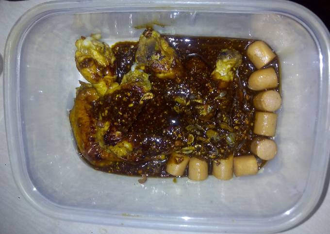 Ayam bakar siram saus kacang