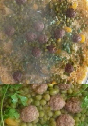 صورة لوصفة الارز مع كرات اللحم المفروم
