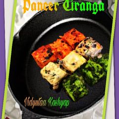 A picture of Paneer tiranga.