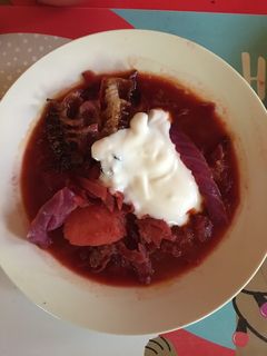 Una foto de Borscht, Sopa Rusa