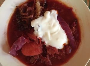 Una foto de Borscht, Sopa Rusa