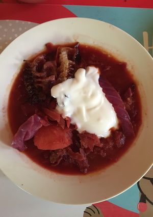 Una foto de Borscht, Sopa Rusa