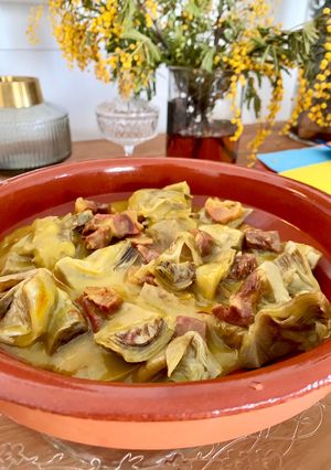 Foto principal de Alcachofas con cerveza thermomix