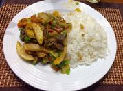 Una foto de lomito a la cerveza