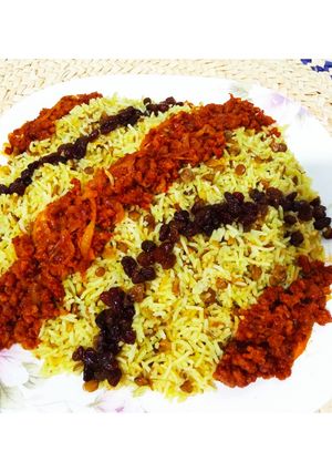 عکسی از دستور عدس پلو با کشمش و سویا 😋😍