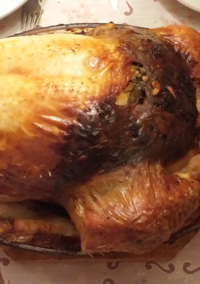 Una foto de Pavo relleno asado al horno