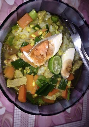 Foto resep Soto daging sayur campur telor asin