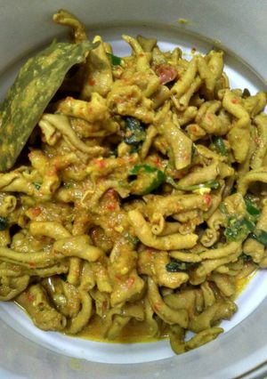 Foto resep Usus Ayam Bumbu kuning pedass