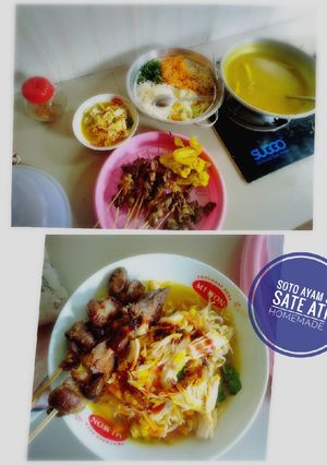 Foto resep Soto ayam + sate ati